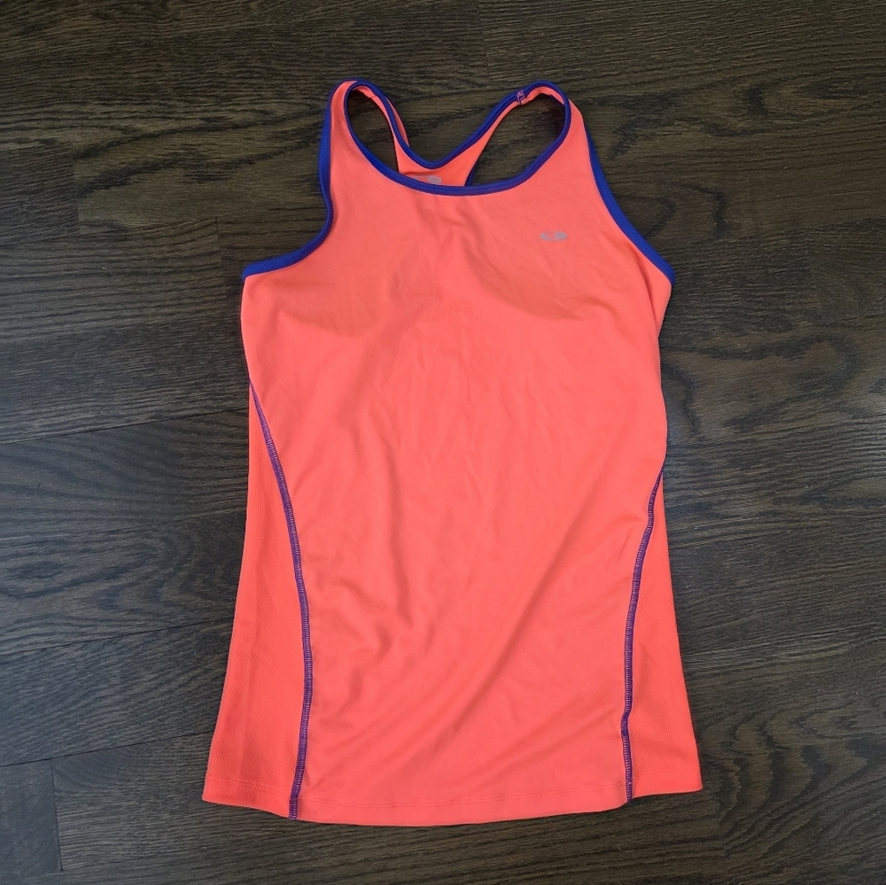 Champion Coral and Blue  Racerback Tank Top Girls  Sz.L(14-16)